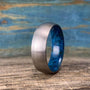 Wood Ring for Men -Titanium and Blue Box Elder - Wedding Band __etsy:8227592232