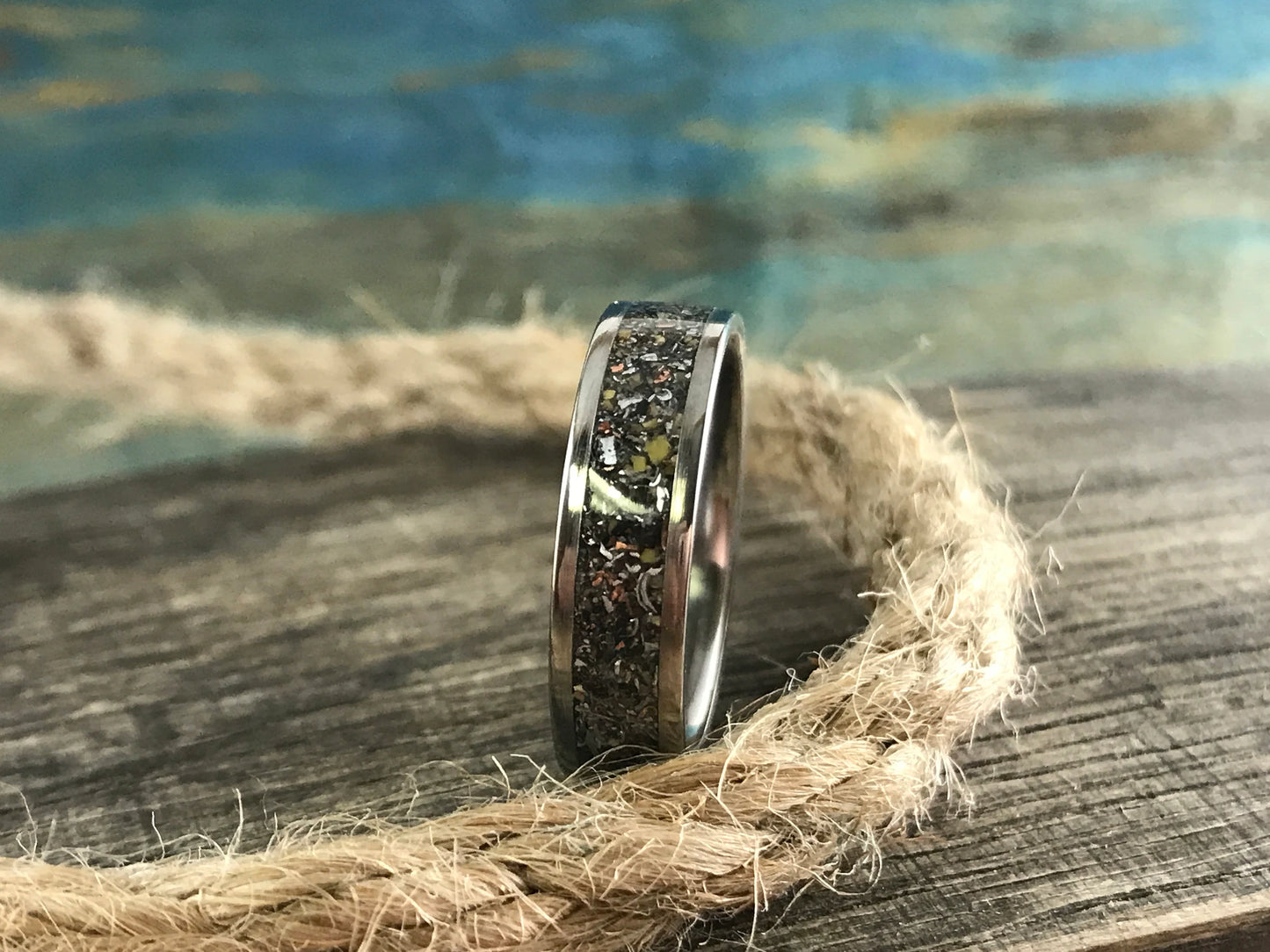 Meteorite and Dinosaur Bone Ring- Junk Mix