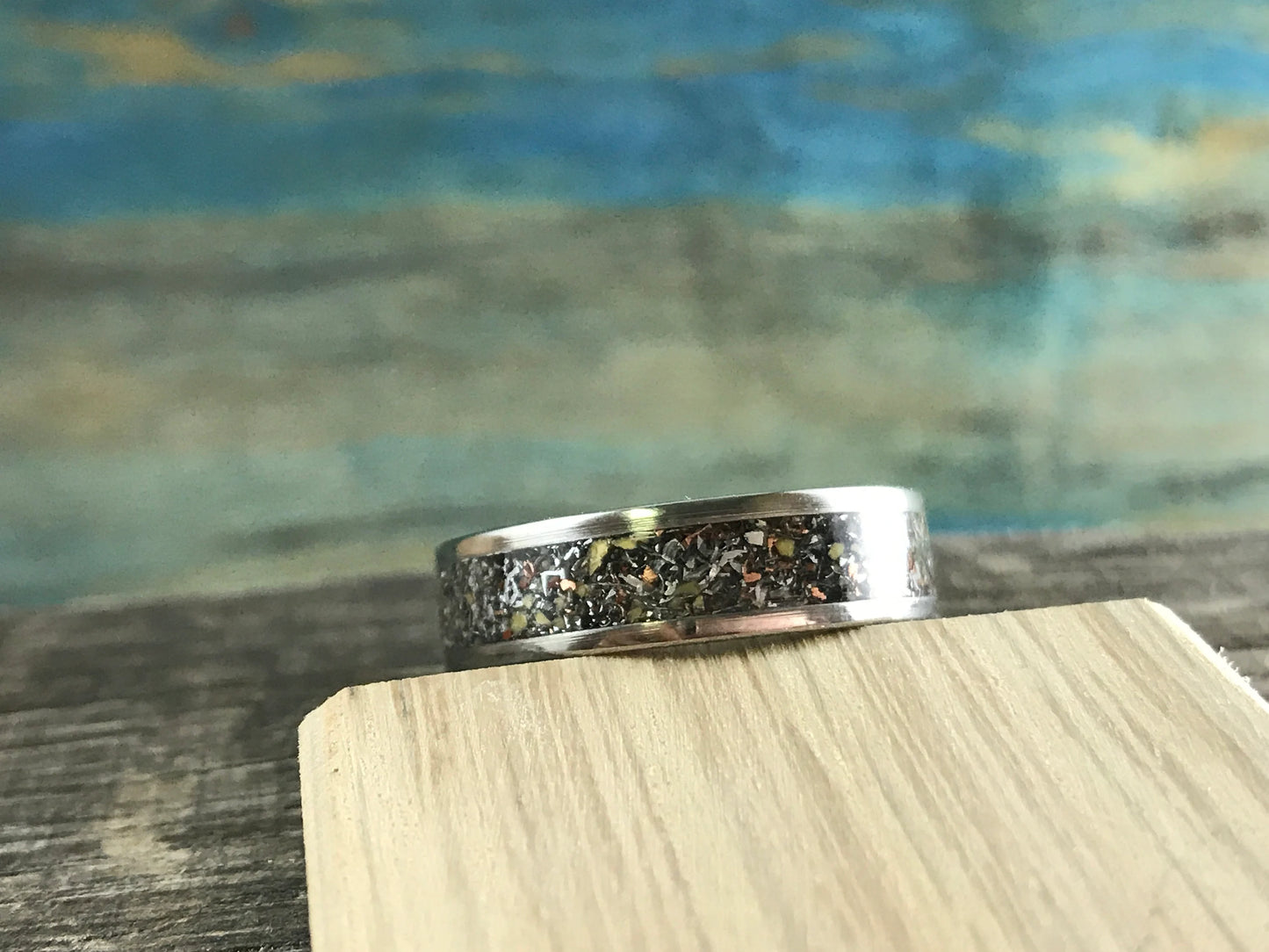Meteorite and Dinosaur Bone Ring- Junk Mix