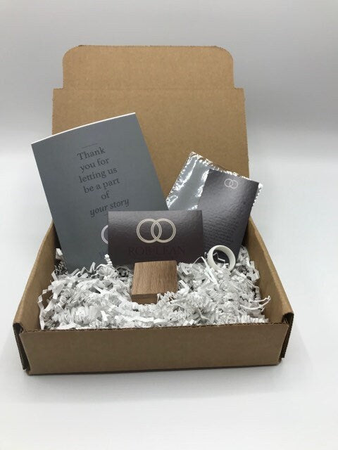 Men's Titanium Wedding Ring with Guitar String and Rosewood