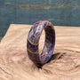 Men's oak wood ring, men's wedding band, wood wedding band, purple ring, purple wood ring, handmade jewelry