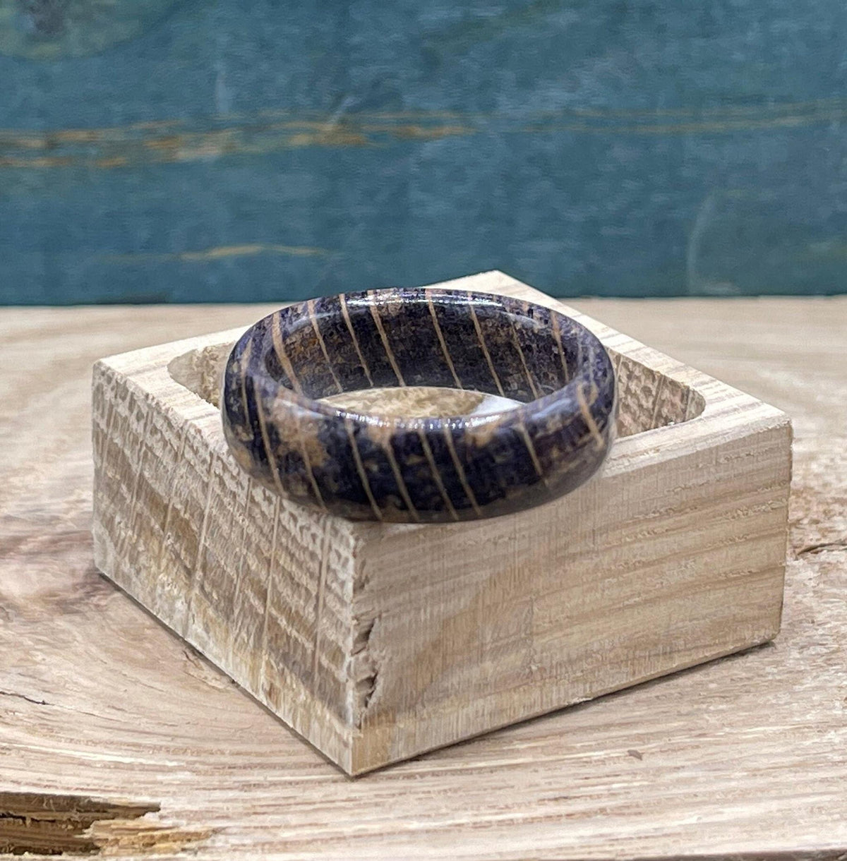Men's oak wood ring, men's wedding band, wood wedding band, purple ring, purple wood ring, handmade jewelry
