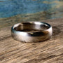 Classic plain polished titanium wedding band with high-shine mirror finish