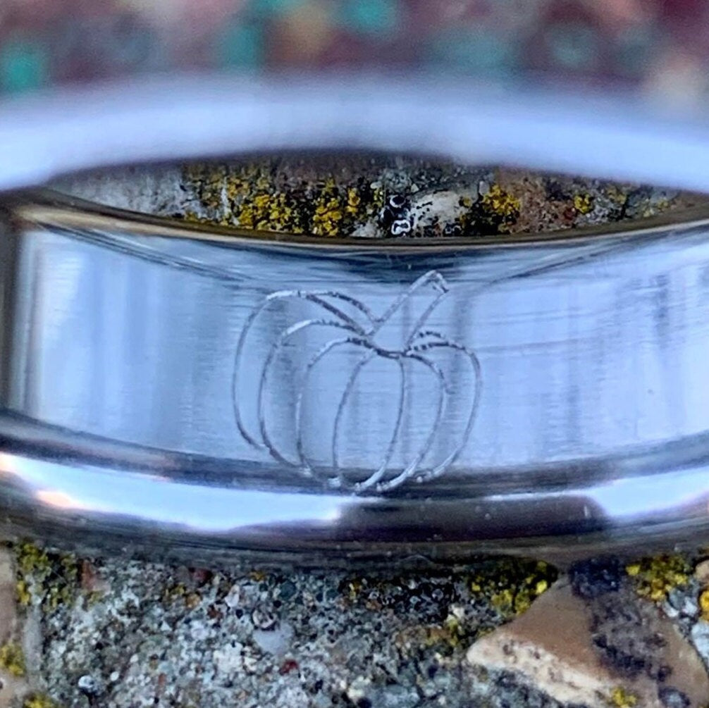 Nature Inspired Fall Engraving- Engraving Upgrade for Rings by RobandLean- Personalized Inside Ring Engraving