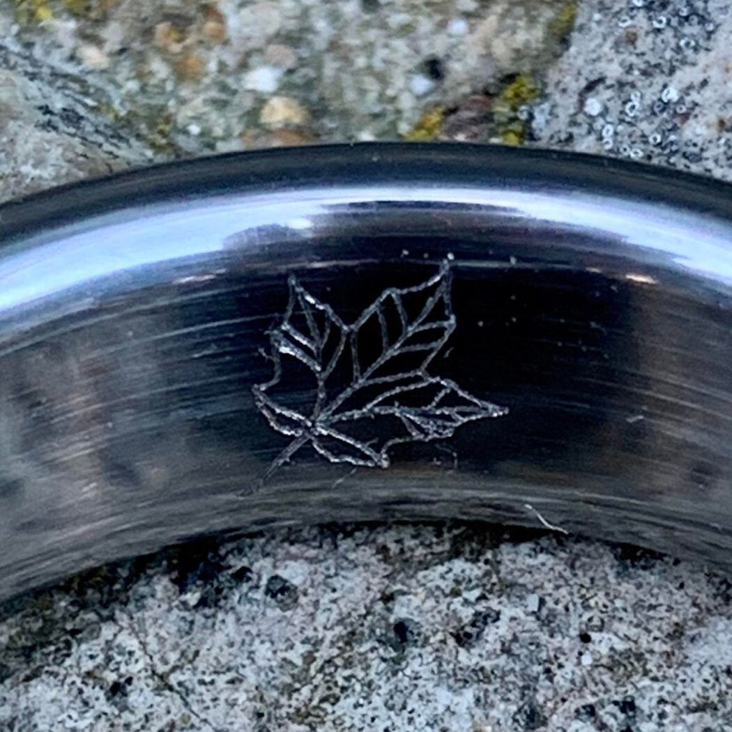 Nature Inspired Fall Engraving- Engraving Upgrade for Rings by RobandLean- Personalized Inside Ring Engraving