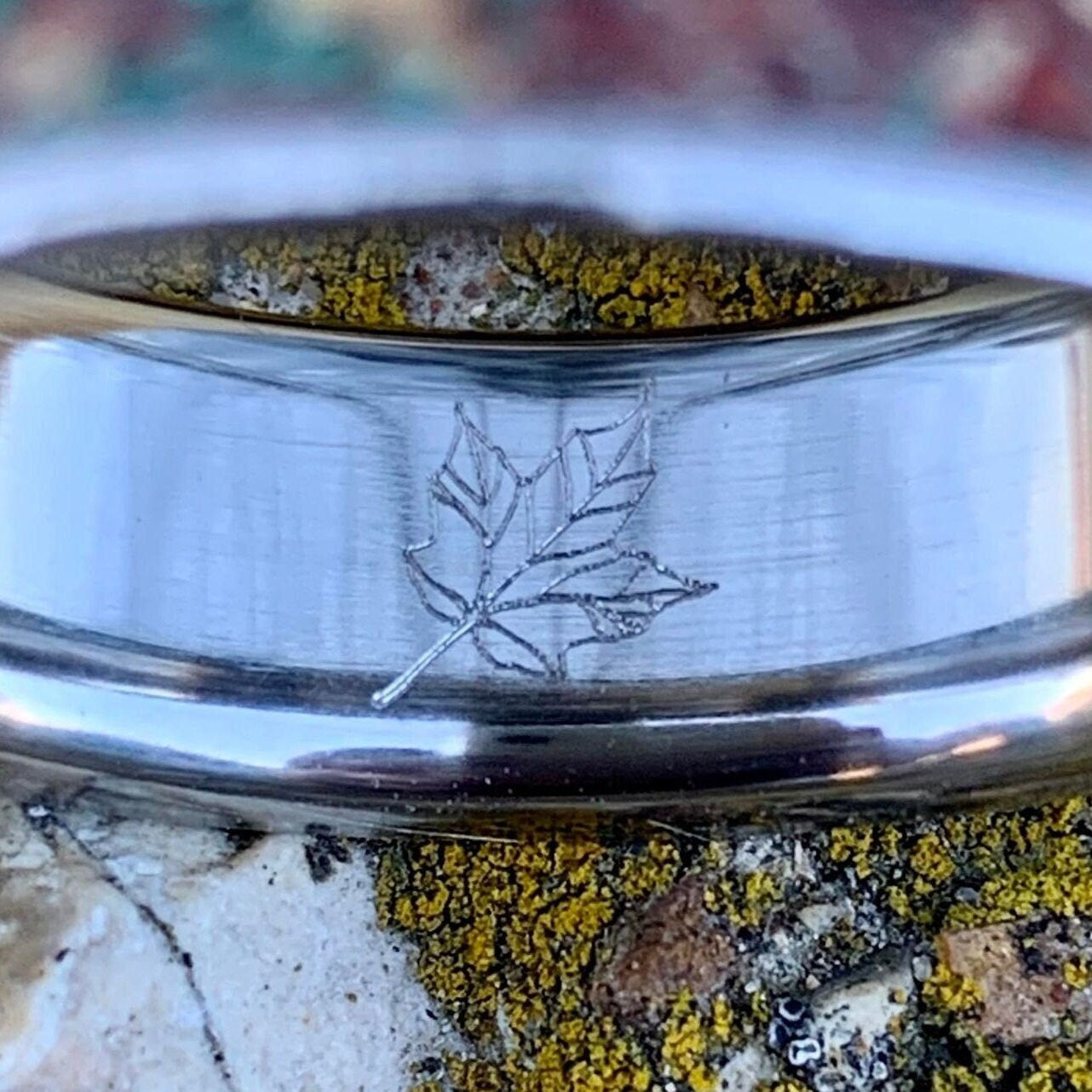 Nature Inspired Fall Engraving- Engraving Upgrade for Rings by RobandLean- Personalized Inside Ring Engraving